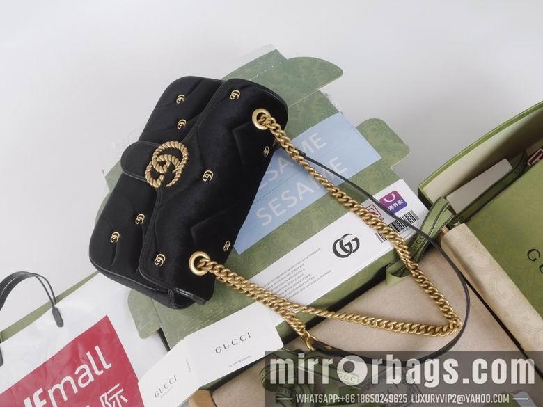 Gucci Bags 1:1 446744 22X13X6cm 443497 26X15X7cm YG 3colour