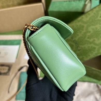 Gucci Bags 1:1 476433 16.5X10.2X5.1cm YG 2colour