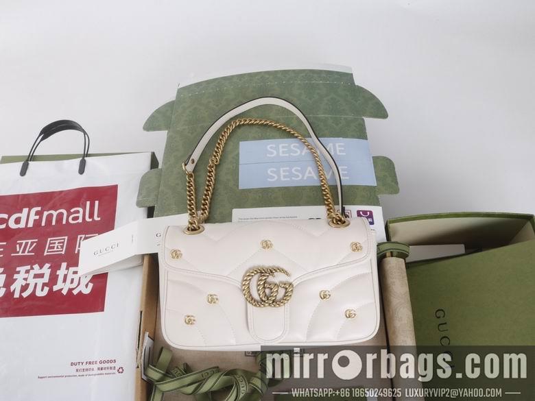 Gucci Bags 1:1 446744 22X13X6cm 443497 26X15X7cm YG 3colour