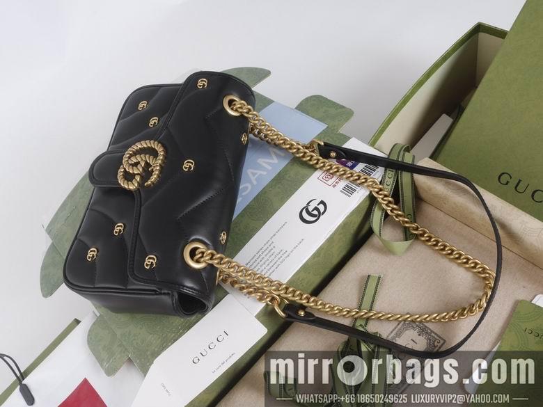Gucci Bags 1:1 446744 22X13X6cm 443497 26X15X7cm YG 3colour