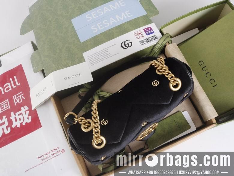 Gucci Bags 1:1 446744 22X13X6cm 443497 26X15X7cm YG 3colour