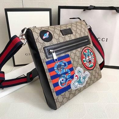 Gucci Bags 1:1 WD474137啡胶刺绣 27X28.5X5