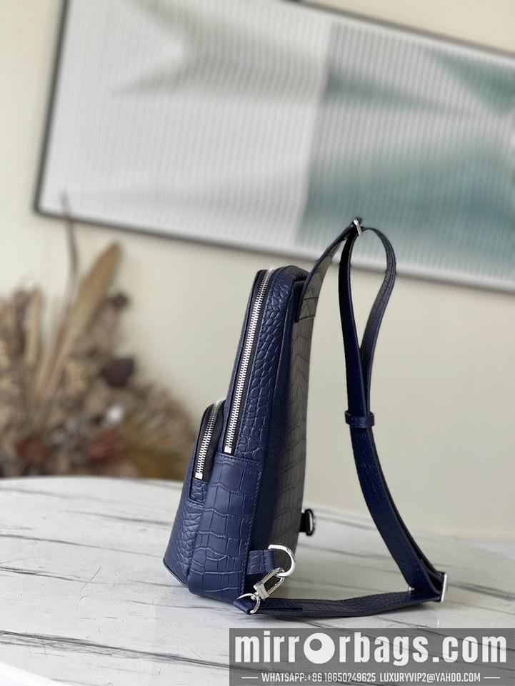 LV Bags Avenue N41720鳄鱼纹黑 蓝20x31x10cm gf