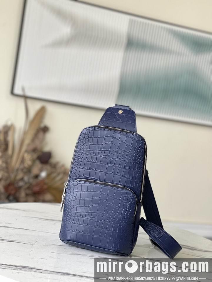 LV Bags Avenue N41720鳄鱼纹黑 蓝20x31x10cm gf