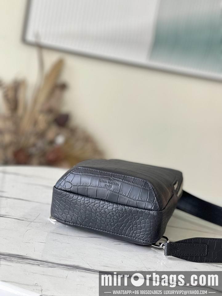 LV Bags Avenue N41720鳄鱼纹黑 蓝20x31x10cm gf