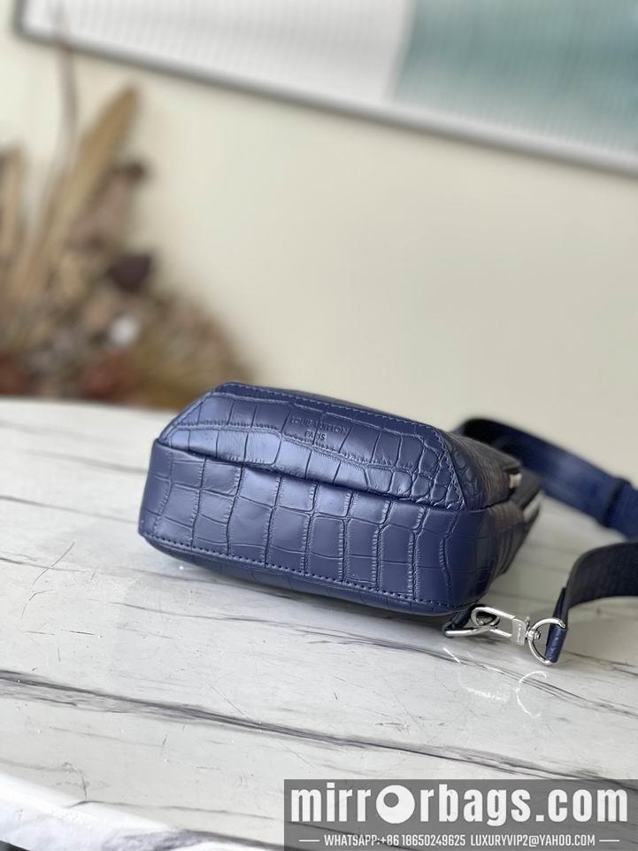 LV Bags Avenue N41720鳄鱼纹黑 蓝20x31x10cm gf