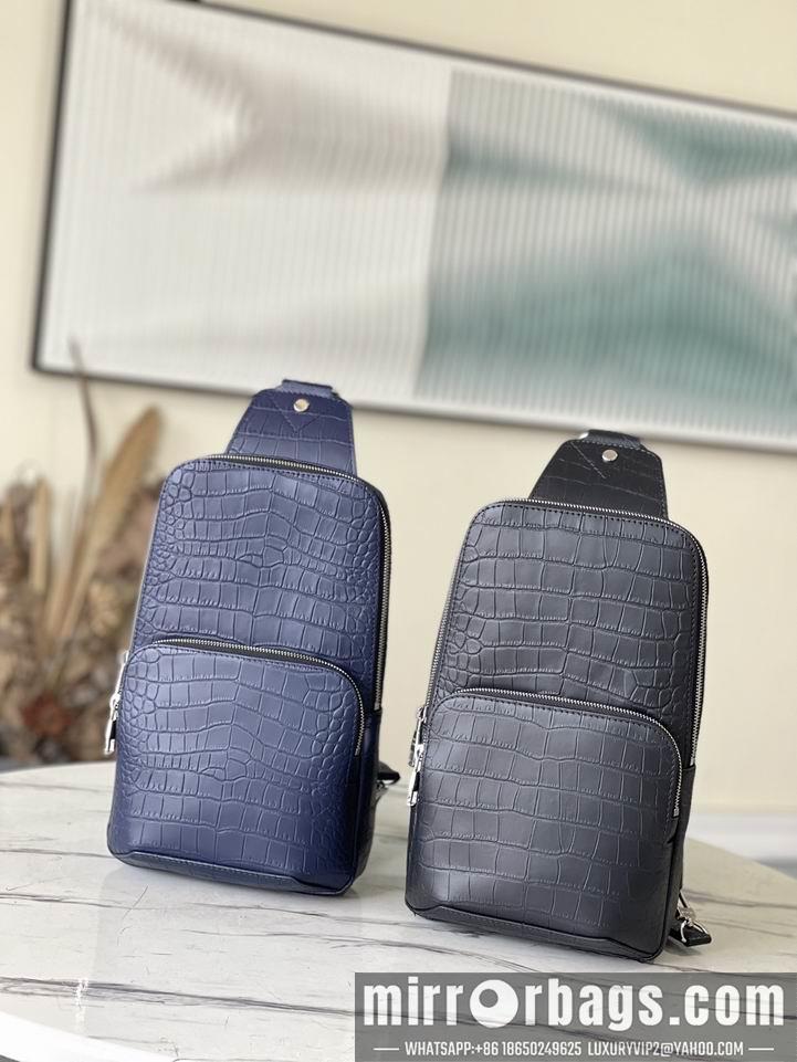LV Bags Avenue N41720鳄鱼纹黑 蓝20x31x10cm gf
