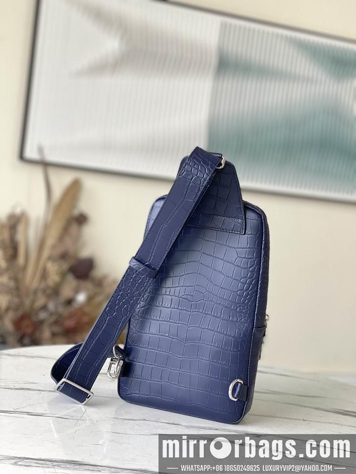 LV Bags Avenue N41720鳄鱼纹黑 蓝20x31x10cm gf