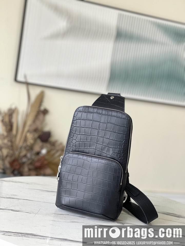 LV Bags Avenue N41720鳄鱼纹黑 蓝20x31x10cm gf