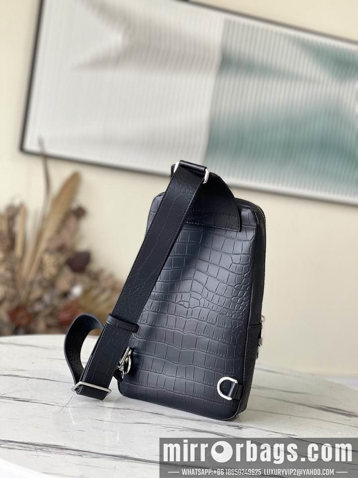 LV Bags Avenue N41720鳄鱼纹黑 蓝20x31x10cm gf