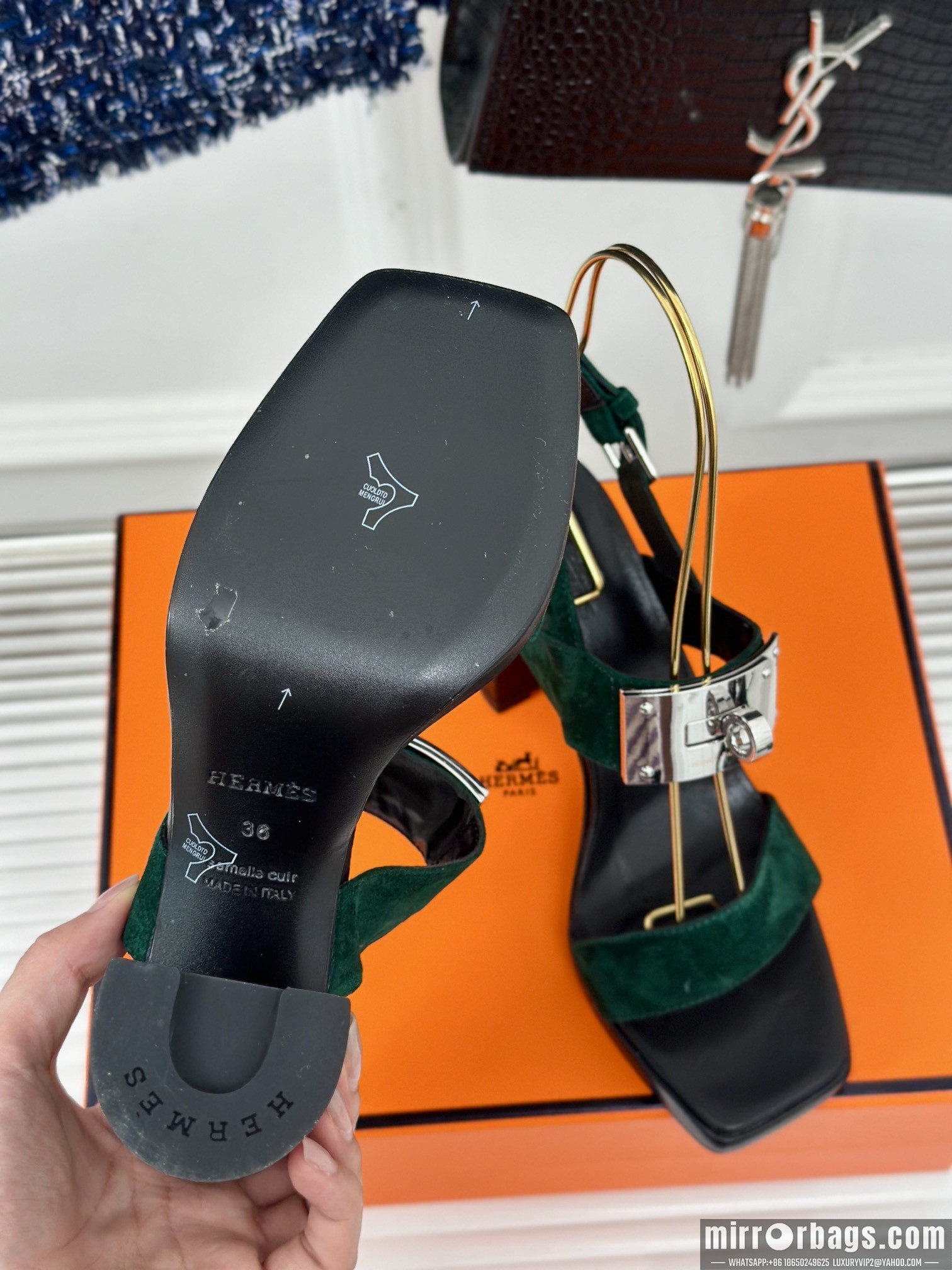 Hermes Shoes Hermes sz35-42 9.5cm h0706