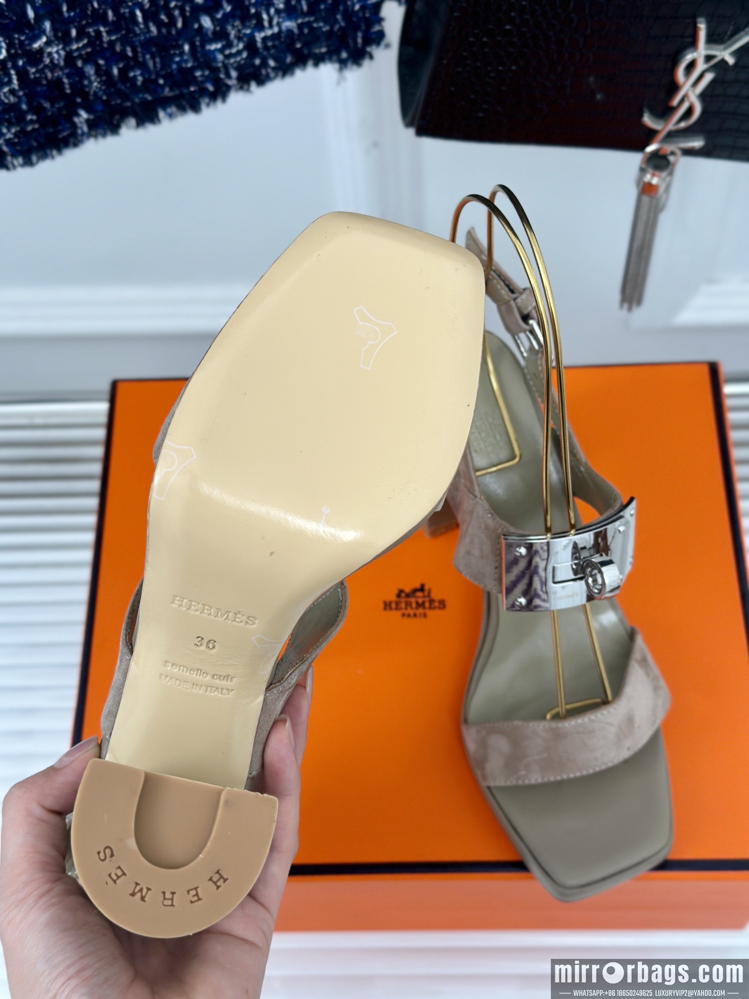 Hermes Shoes Hermes sz35-42 9.5cm h0706