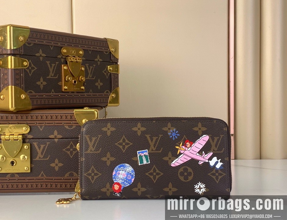 LV Bags Zippy m26256 19.5x10.5x2.5cm gf