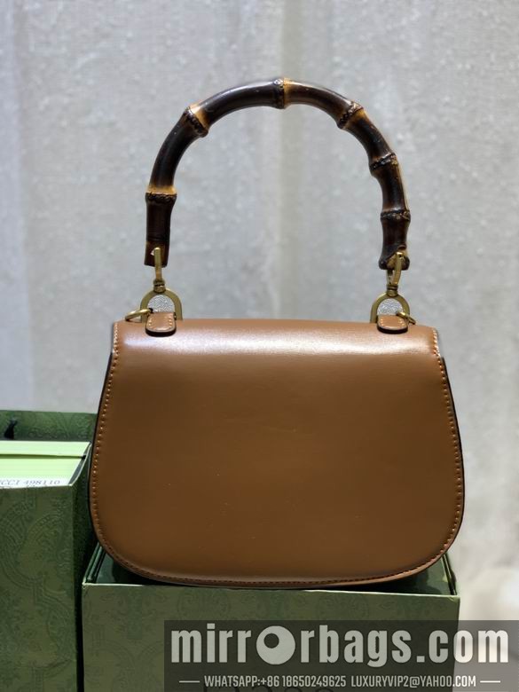1:1 Gucci Bags WD675797棕皮 21X15X7